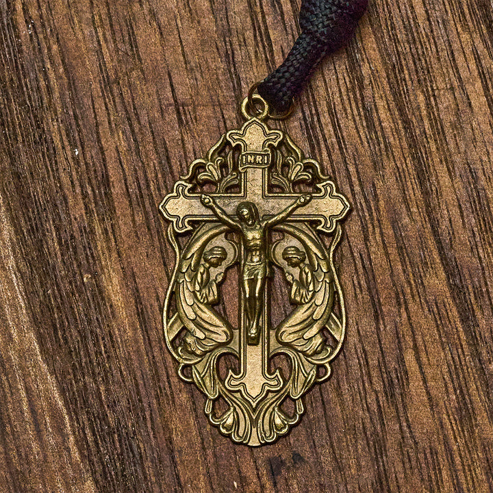 Christianartworkshop Minimal Black Rugged Pocket Rosary with St. Michael & Personalized JESUS Letter - image 8