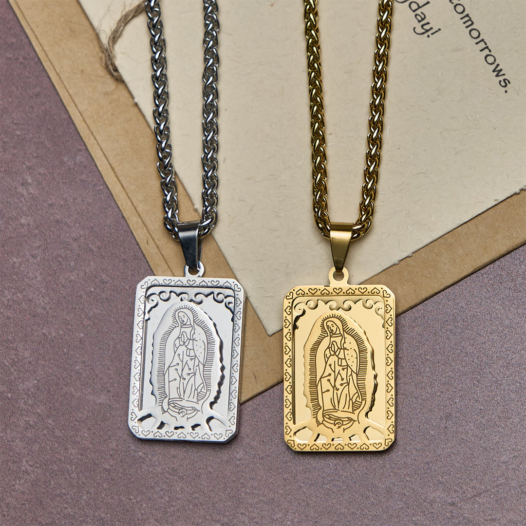 FREE Today: Our Lady of Guadalupe Pendant Necklace with Heart - Edged Charm - image 0