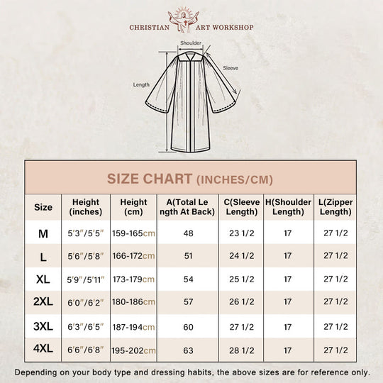 Holy Robe Paint Chart Apparel-Clergy Robes – Page 2 – Christian Art Workshop