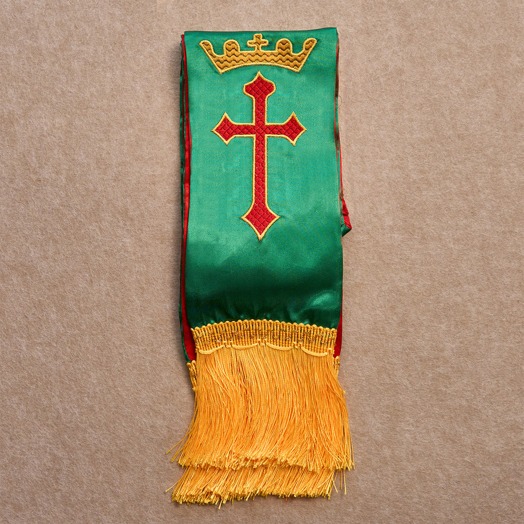 Christianartworkshop Crucifix Necklace, Chalice Keychain, Green Stole and Scripture Bookmarks - image 4