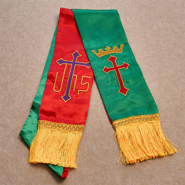 Christianartworkshop Metal Rosary, Medonna Keychain, Green Stole and Scripture Bookmarks - image 2