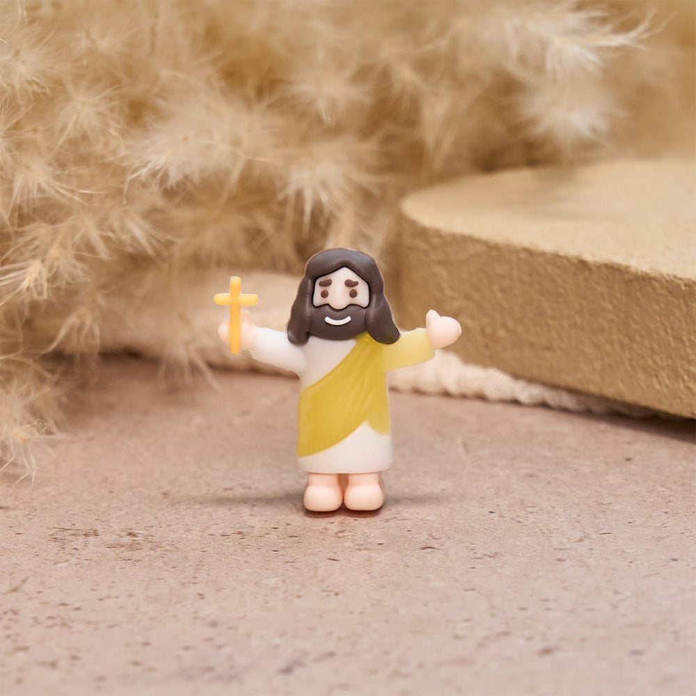 Christianartworkshop 5/10/20/30pcs We All Need A Little Jesus Figurine: 5 Colors in 1 Set - image 1