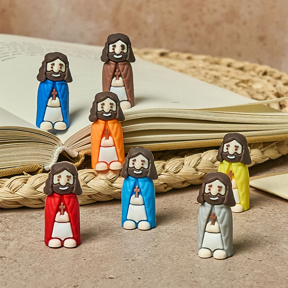 Christianartworkshop 8/16/24/32pcs Colorful Little Jesus with Cross - image 1