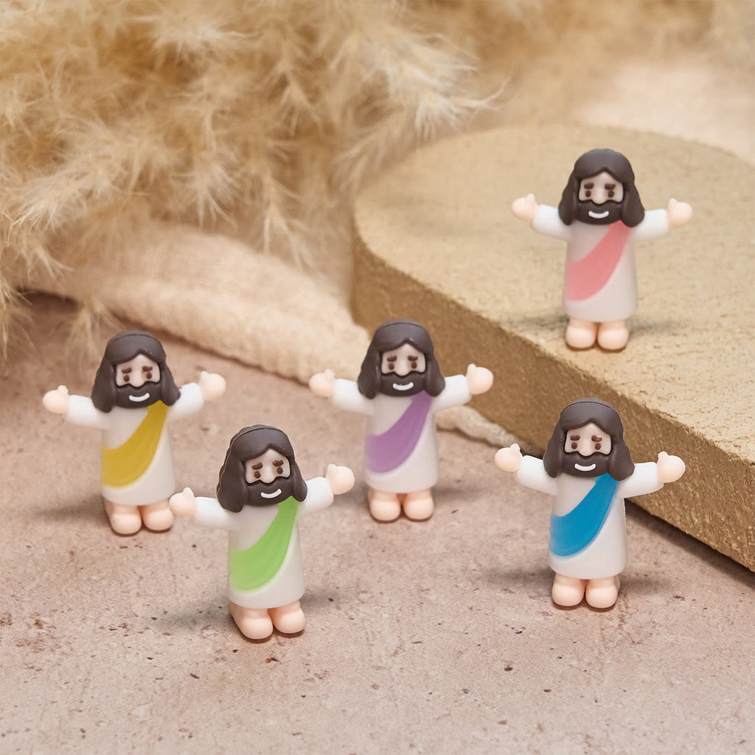 Christianartworkshop 5/10/20/30pcs Open Arms Little Jesus Figurine: 5 Colors in 1 Set - 30pcs/set - image 0