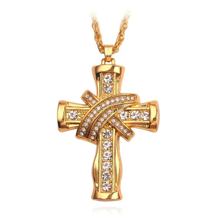 FREE Today: Two-color Grace & Glory Baroque Radiance Cross Necklace - Golden - image 0