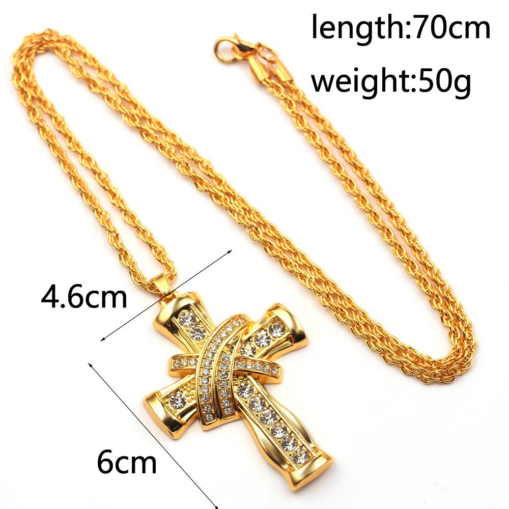 Christianartworkshop Two-color Grace & Glory Baroque Radiance Cross Necklace - image 1