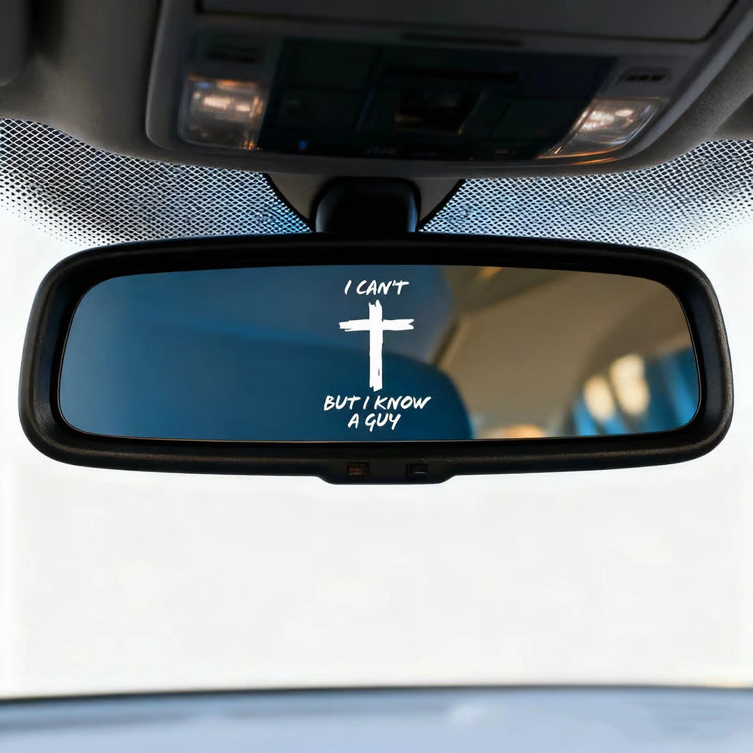 Christianartworkshop Know a Guy Cross Faith Sticker Decal for Laptops, Notebooks, Car Windows - White - image 0