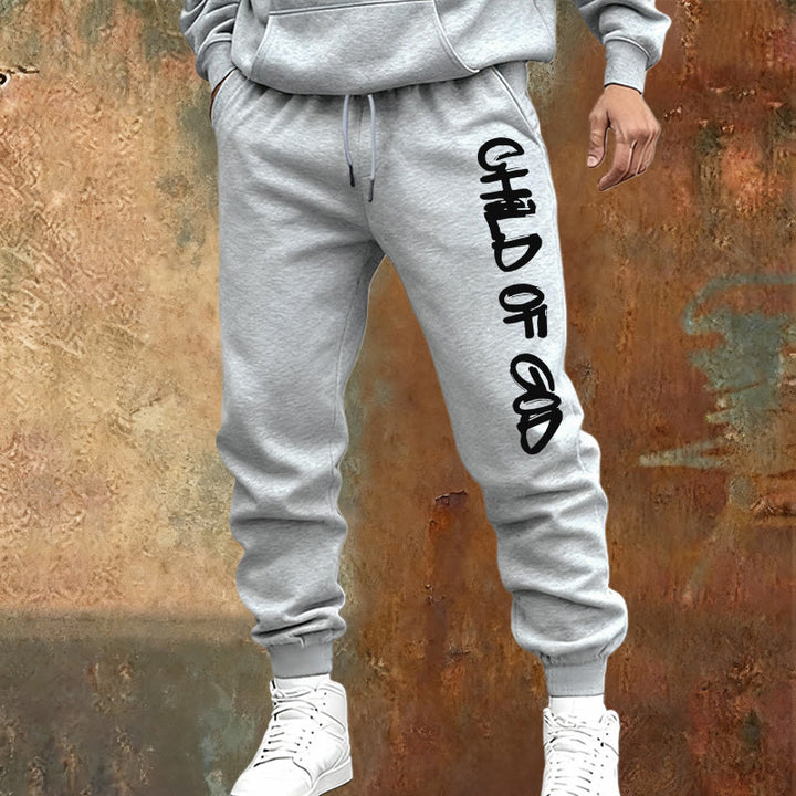 Christianartworkshop Faith-Inspired Child of God Graphic Sweatpants with Bold Letter Print - image 10
