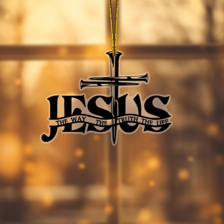 FREE Today: Bohemian Style Flat Jesus Prayer Cross Car Pendant with Inscription - image 5