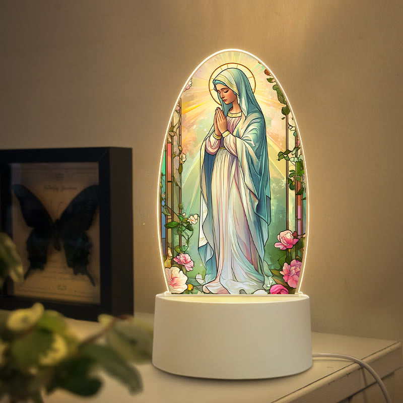 Christianartworkshop Multi-Style Elegant Virgin Mary Nightlight: Divine Grace & Home Elegance - H - image 7