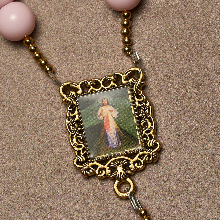FREE Today: Elegant Pink Beads Faithful Rosary with Divine Mercy for Spiritual Comfort - image 6