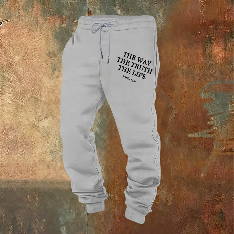 Christianartworkshop Faith in Motion John 14:6 Quote Sweatpants: Walk the Promise - Light Grey - 2XL - image 13