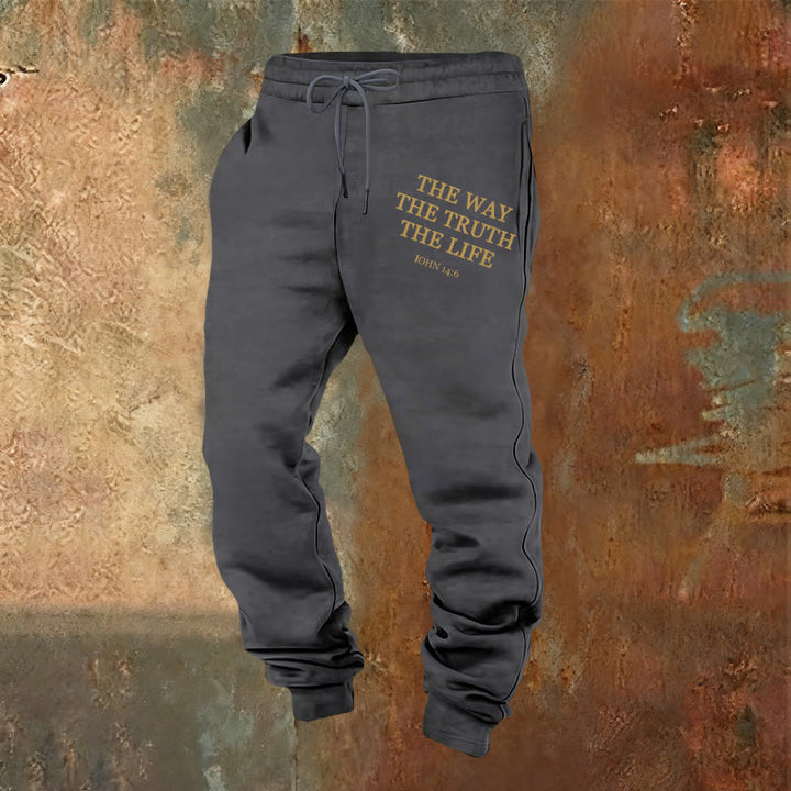Christianartworkshop Faith in Motion John 14:6 Quote Sweatpants: Walk the Promise - Warm Grey - 2XL - image 16