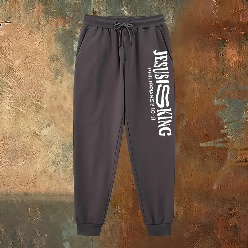 Christianartworkshop Worship & Street Jesus Is King Scripture Sweatpants: Kingdom Street Limited - image 23