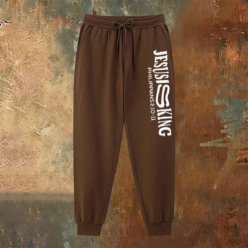 Christianartworkshop Worship & Street Jesus Is King Scripture Sweatpants: Kingdom Street Limited - image 18