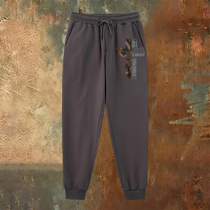 Christianartworkshop Disciple Edition Philippians 4:13 Strength Camo Cross Sweatpants - image 22
