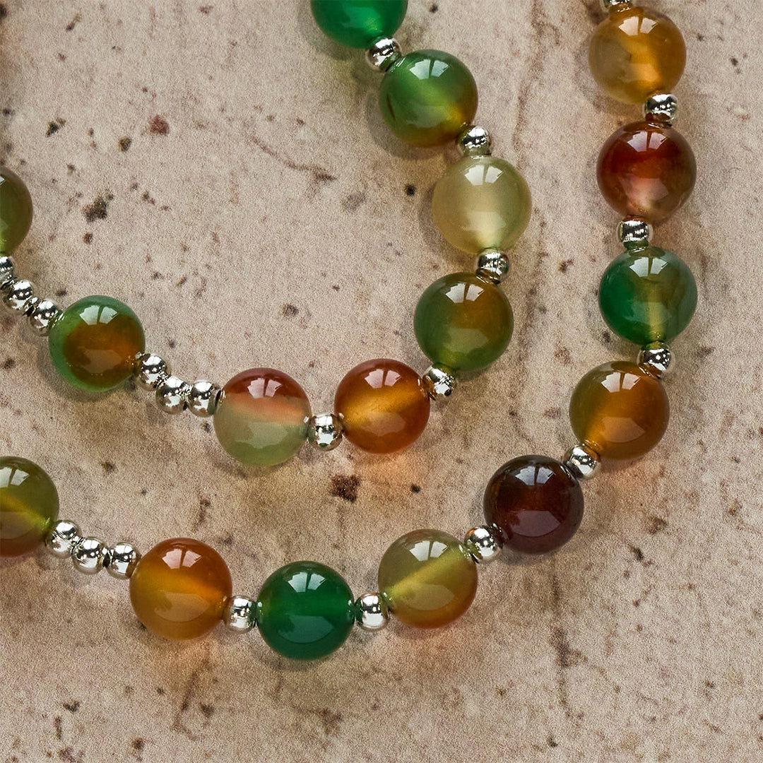 Christianartworkshop Christmas Malachite Multi-Layer Rosary Bracelet with Cross & Medal - image 7