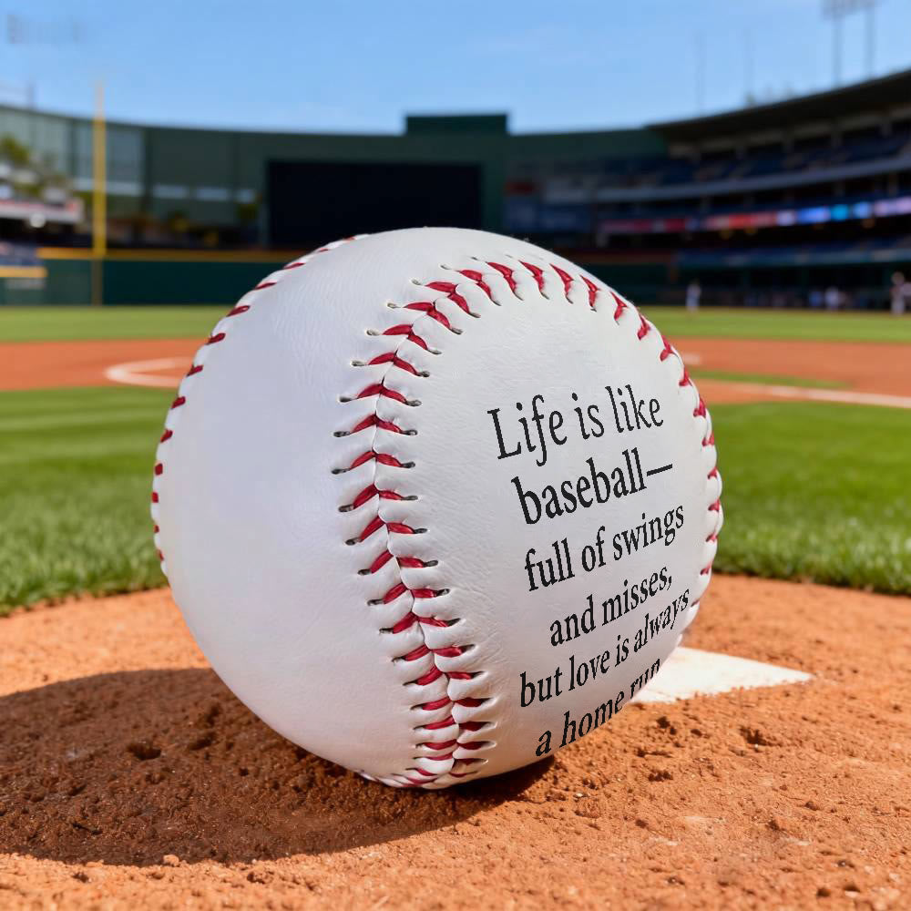 Christianartworkshop Spiritual Encouragement Baseball: Life's Swings & Misses, Love's Home Run Gift - image 2