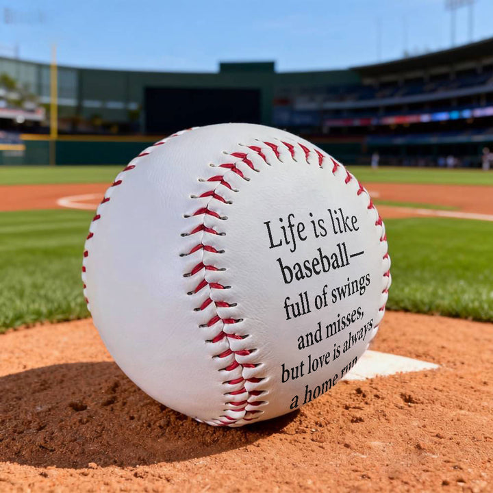 Christianartworkshop Spiritual Encouragement Baseball: Life's Swings & Misses, Love's Home Run Gift - image 2