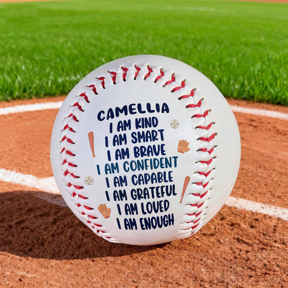 Christianartworkshop Divine Worth Baseball: Custom Name & I Am Affirmations for God-Given Identity - image 4