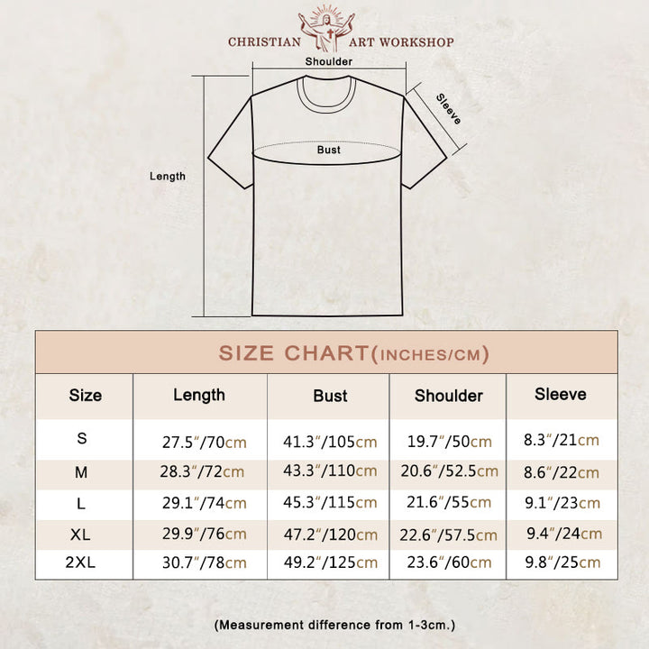 Christianartworkshop Classic Style Golden St. Benedict Medal Short Sleeve T-shirt - image 1