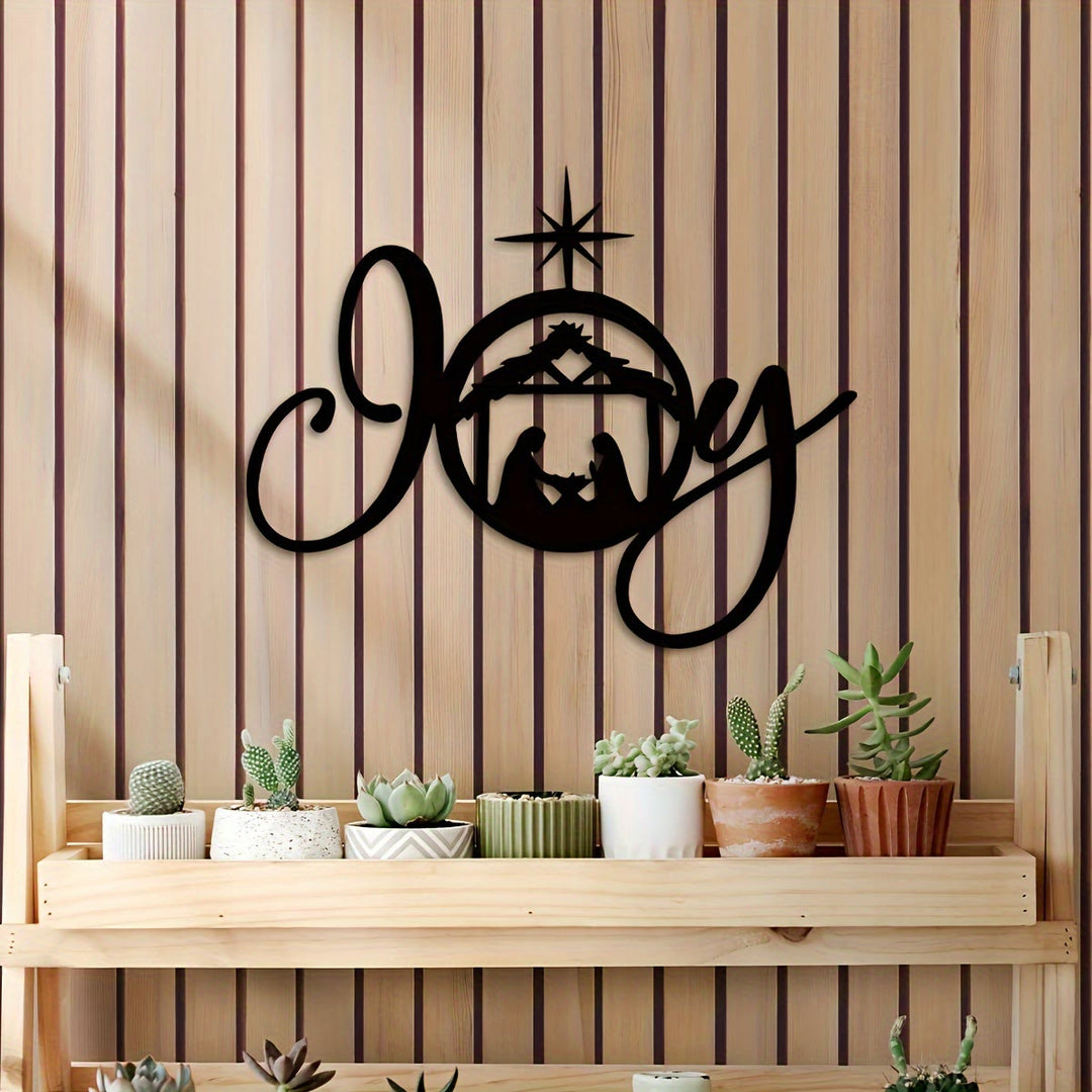 Christianartworkshop Holy Night Nativity Metal Wall Decor: Joy and Hope in His Light - image 4