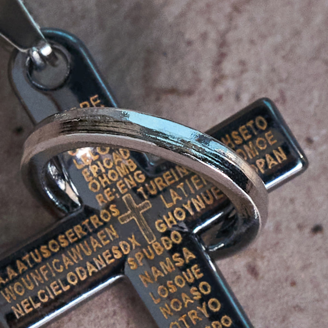 FREE Today: Lord's Prayer with Interlocking Ring Cross Pendant Necklace: Bold Style Sacred Meaning - image 4