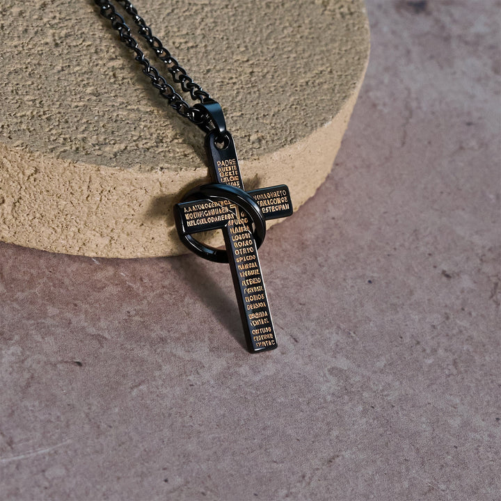 FREE Today: Lord's Prayer with Interlocking Ring Cross Pendant Necklace: Bold Style Sacred Meaning - image 9