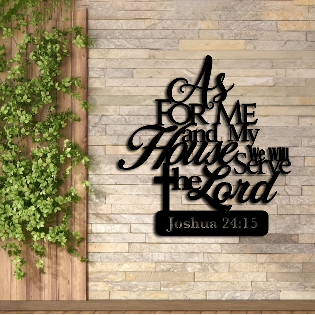 Christianartworkshop Joshua 24:15 Bible Verse Metal Wall Decor: As for Me and My House - image 9