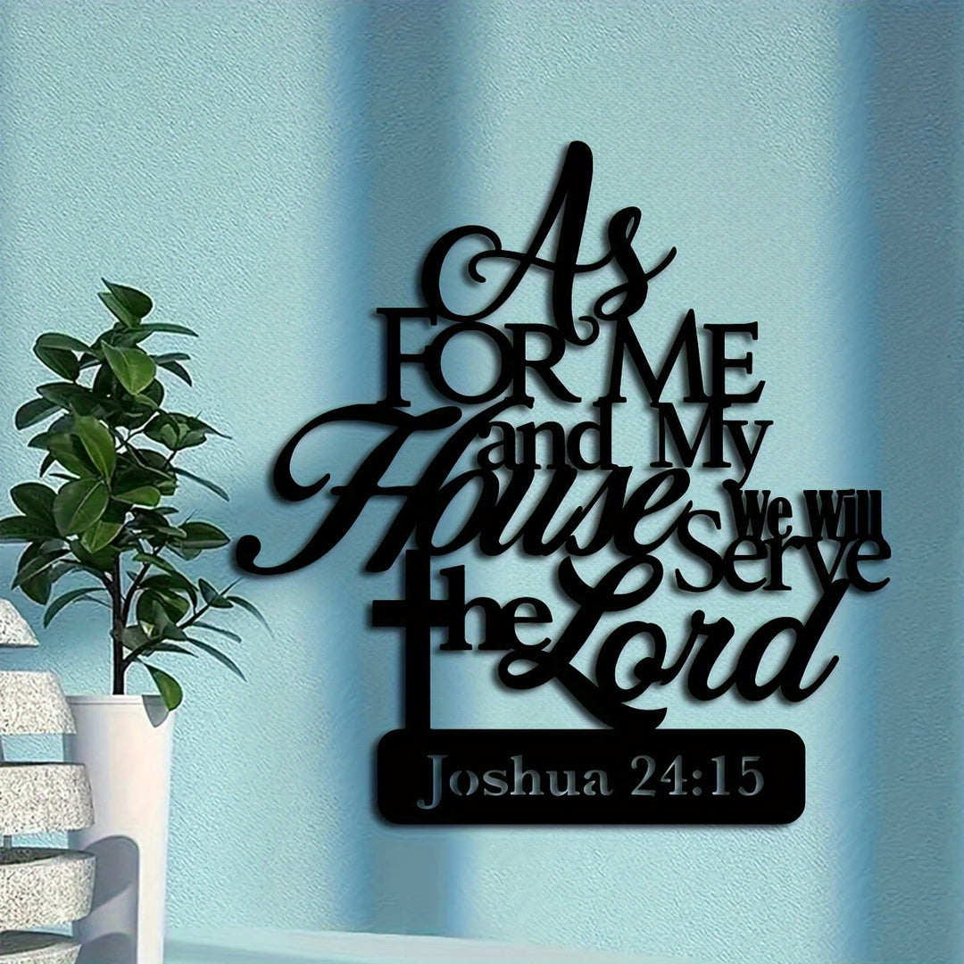 Christianartworkshop Joshua 24:15 Bible Verse Metal Wall Decor: As for Me and My House - image 11