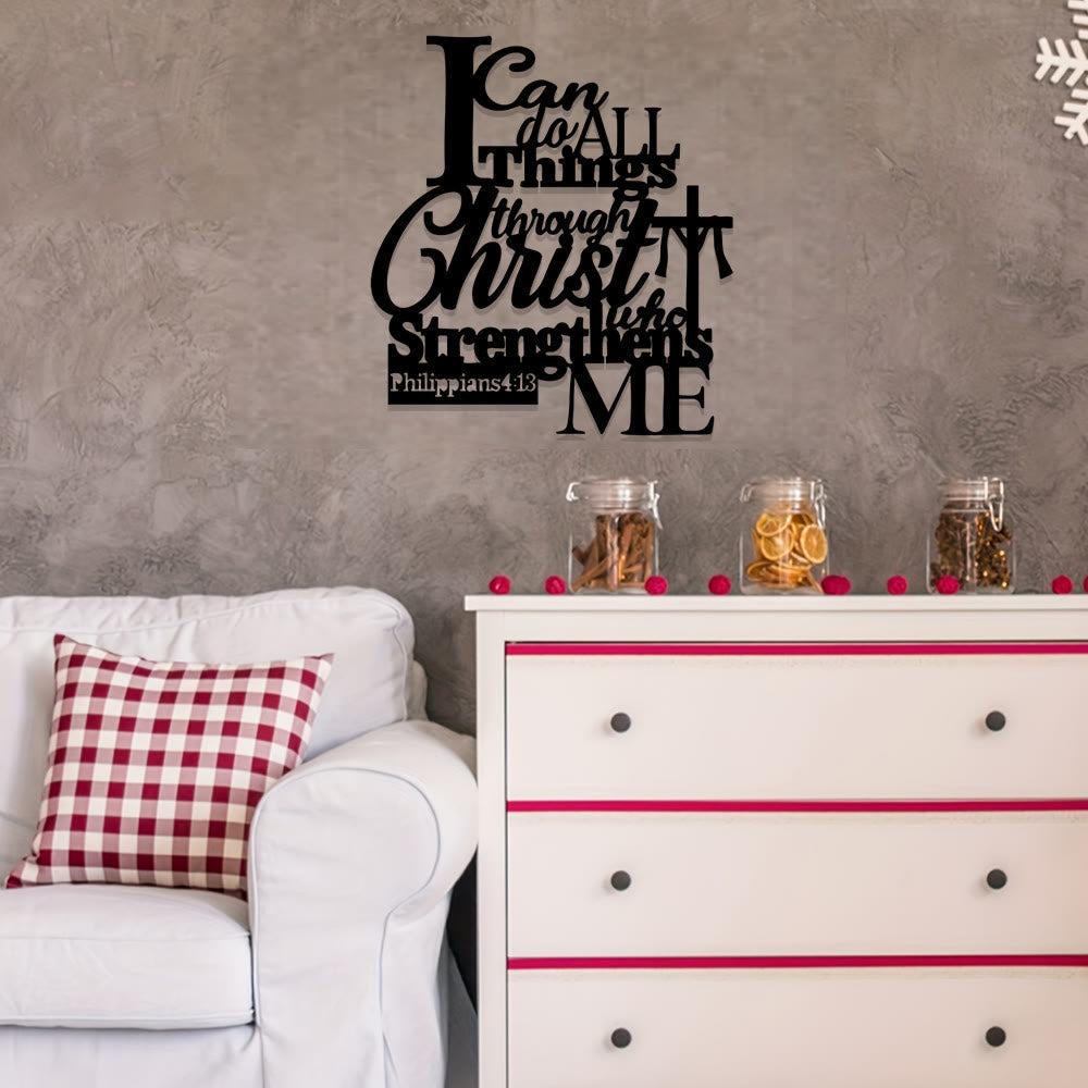 Christianartworkshop Through Christ Who Strengthens Me Metal Wall Decor: Inspired by Philippians 4:13 - image 3