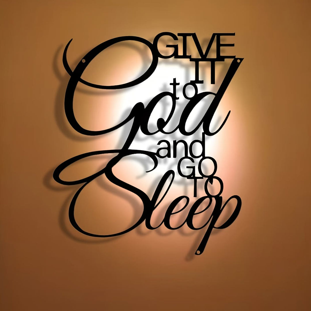 Christianartworkshop Give It to God and Go to Sleep Metal Wall Decor: Let Faith Bring Peace - image 2