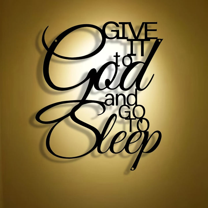 Christianartworkshop Give It to God and Go to Sleep Metal Wall Decor: Let Faith Bring Peace - image 3