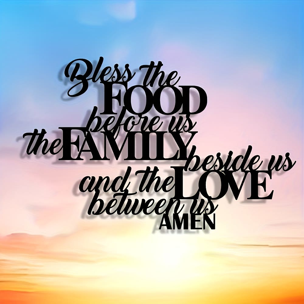 Christianartworkshop Bless the Food Before Us Metal Wall Decor: Perfect Dining Room Decor - image 2