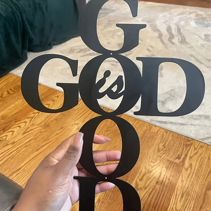 Christianartworkshop God Is Good Metal Wall Decor: Simple Yet Powerful Faith Sign - image 2