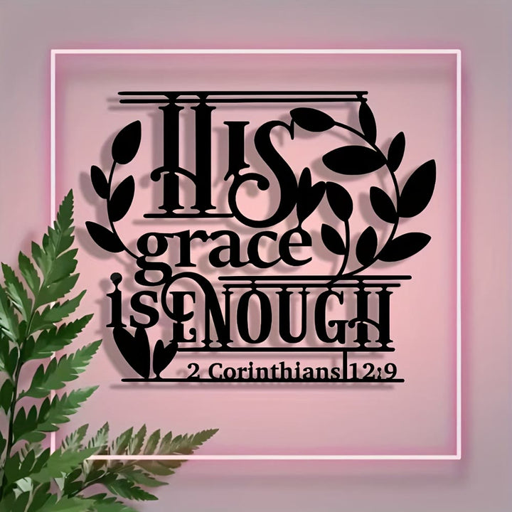 Christianartworkshop Faith Gift Metal Wall Decor: His Grace is Enough & 2 Corinthians 12:9 - image 7