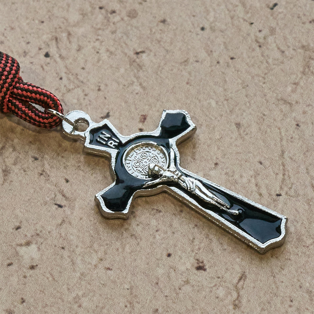 FREE Today: Faith Defender Paracord Pocket Rosary with St. Benedict: Shield of Christ - image 5