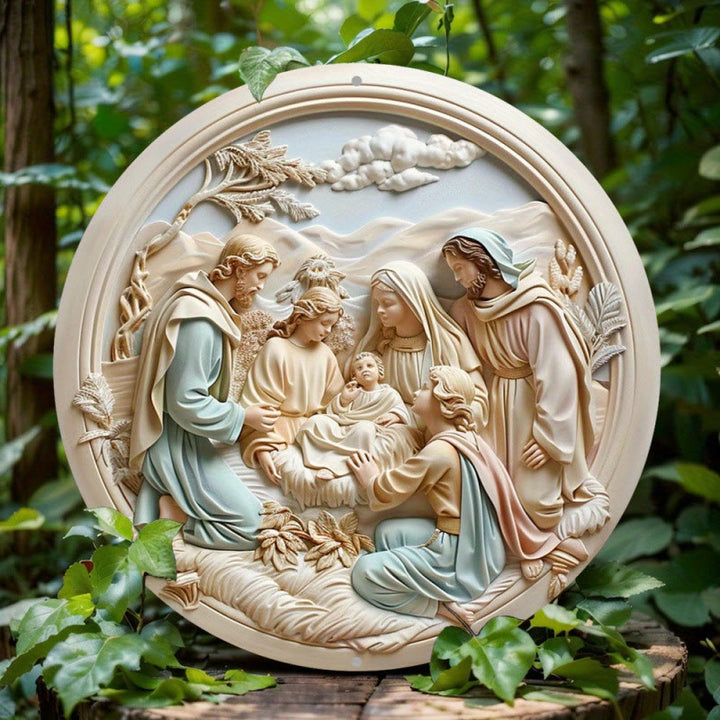 Christianartworkshop Nativity Scene Holy Family Hanging Ornaments: Christmas & Daily Faith Symbol - Nativity Scene-1 - image 0