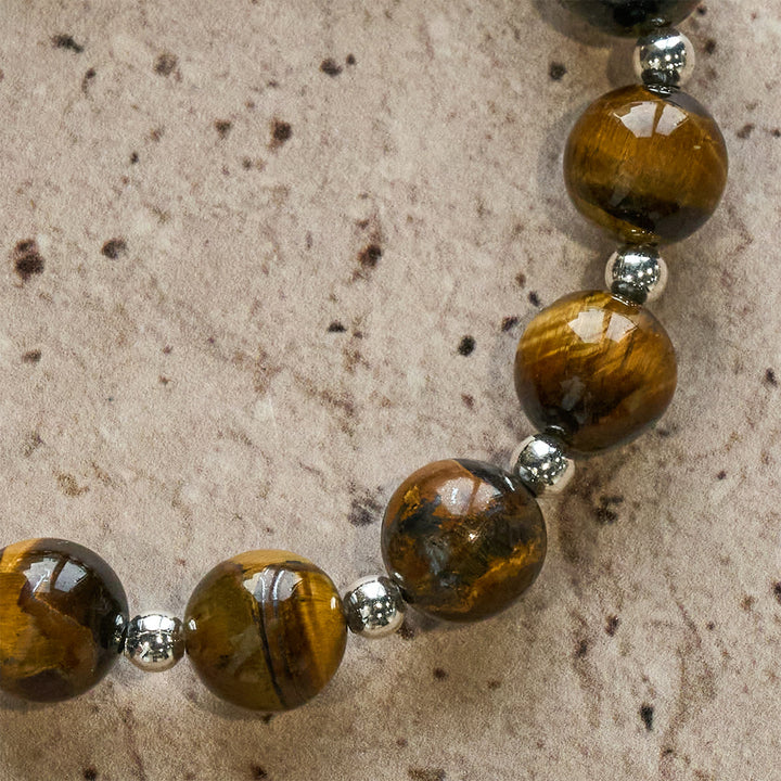 Christianartworkshop Courage in Christ Tiger Eye Stone Bracelet with Cross Charm: Pray without Fear - image 6