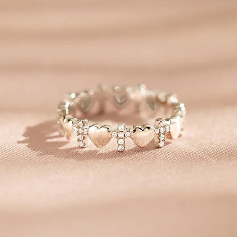 Christianartworkshop Heart & Zircon Faith Ring: Minimalist Elegance with Spiritual Significance - image 3