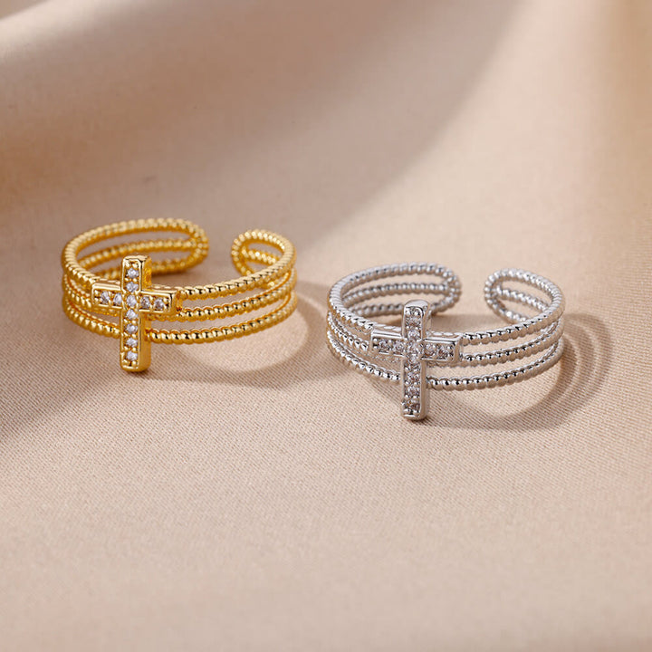 Christianartworkshop Sparkling Cross Ring: Zircon - Studded Design for Faith - Driven Gifting - image 5