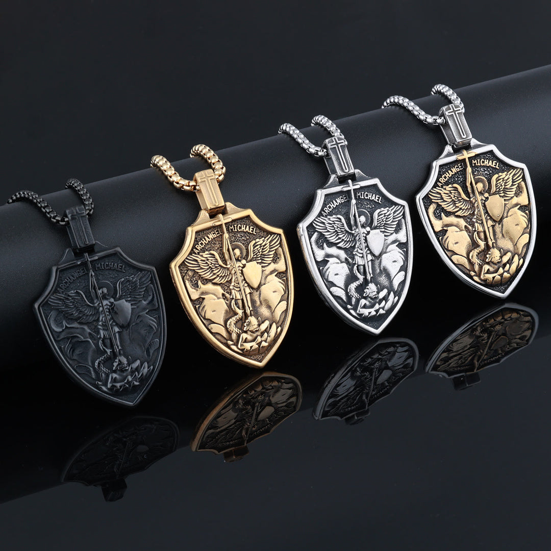 Christianartworkshop Archangel Michael Shield Pendant Necklace: Faith & Protection for Daily Wear - image 4