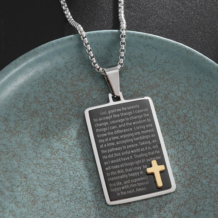 Christianartworkshop Engraved Prayer Necklace: Cross - Accented Faith Jewelry for Devout Wearers - image 2