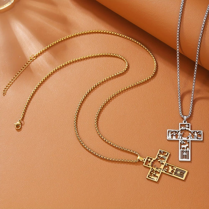 FREE Today: Cross with Nativity Cutout Necklace: Timeless Faith Symbol for Christmas - image 3