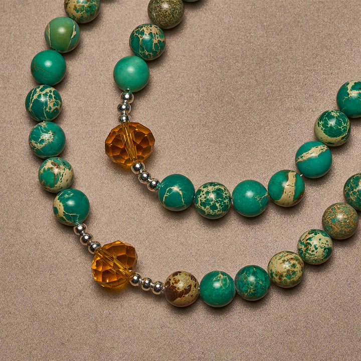 FREE Today: Peace through Mary's Heart Rosary in Turquoise and Amber Hues - image 5