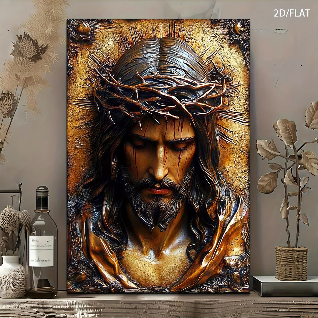 Christianartworkshop Crown of Thorns Jesus Art Prints: Faith-Driven Gift for Devout Believers - image 1