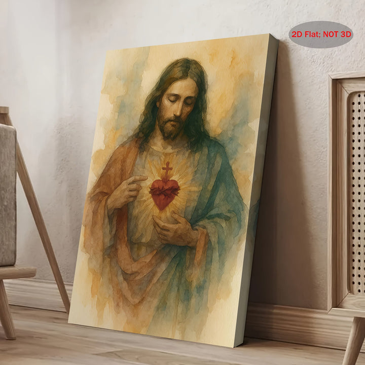 Christianartworkshop Gentle Sacred Heart Art Prints: Devotional Grace for Faith - Filled Nooks - image 1