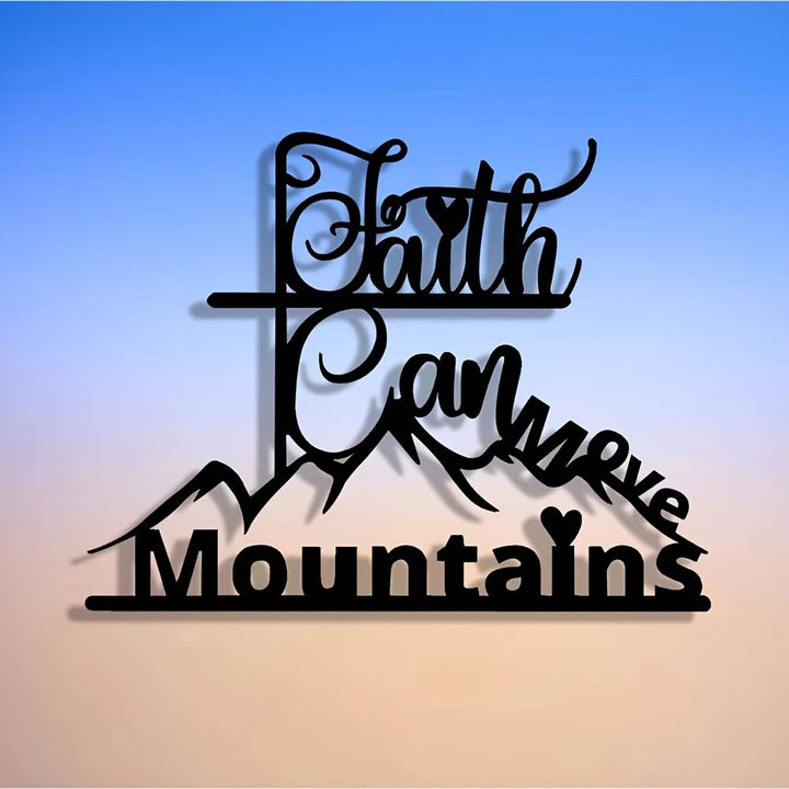 Christianartworkshop Faith & Mountains Metal Wall Decor: Timeless Belief for Devotional Spaces - image 6