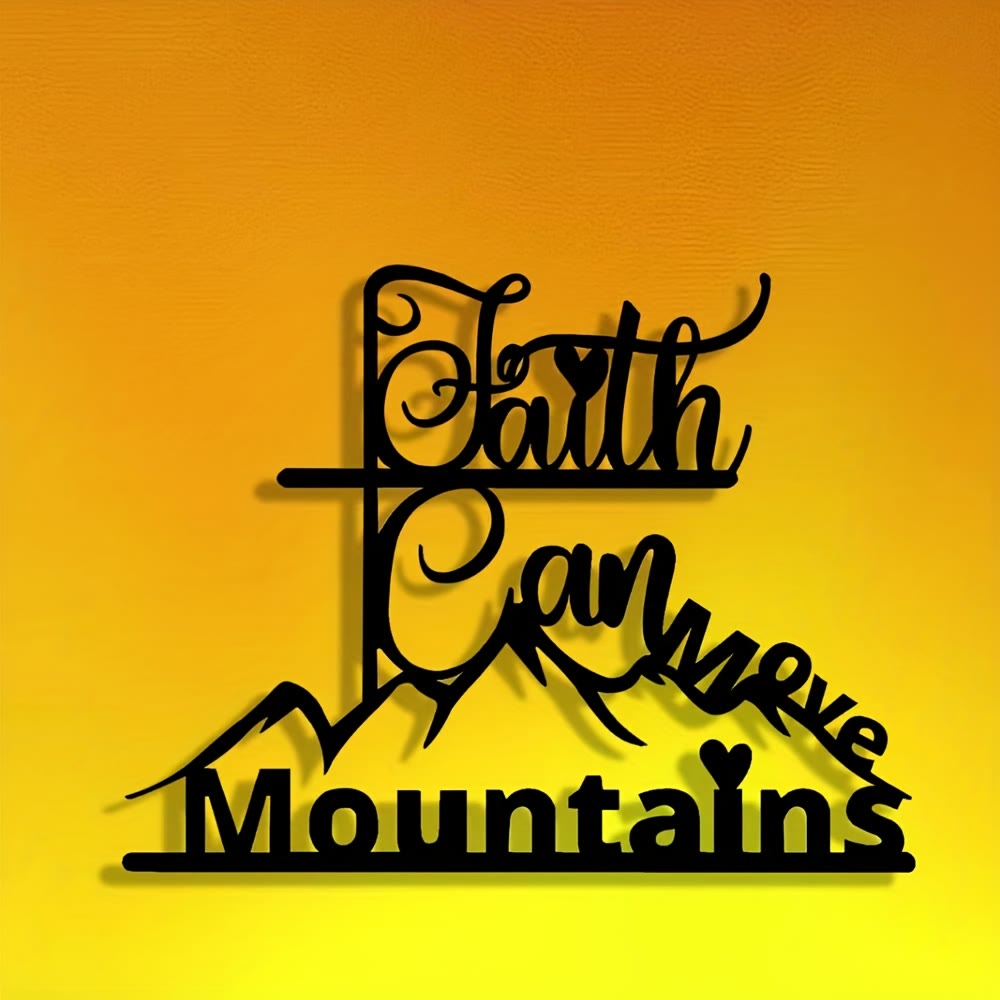 Christianartworkshop Faith & Mountains Metal Wall Decor: Timeless Belief for Devotional Spaces - image 3