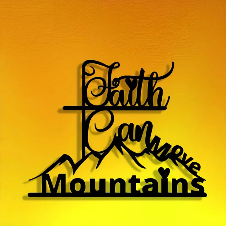 Christianartworkshop Faith & Mountains Metal Wall Decor: Timeless Belief for Devotional Spaces - image 3